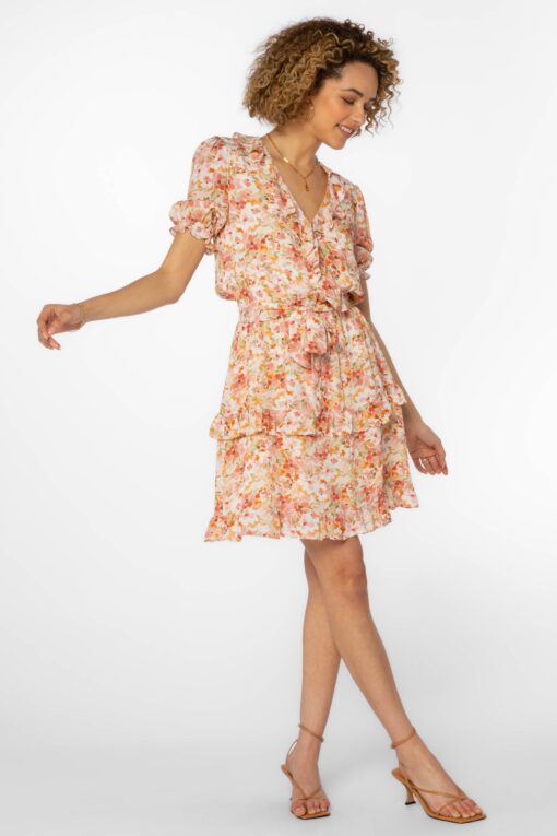 Orange Floral Dress